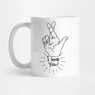 I love you - Cross fingers Mug